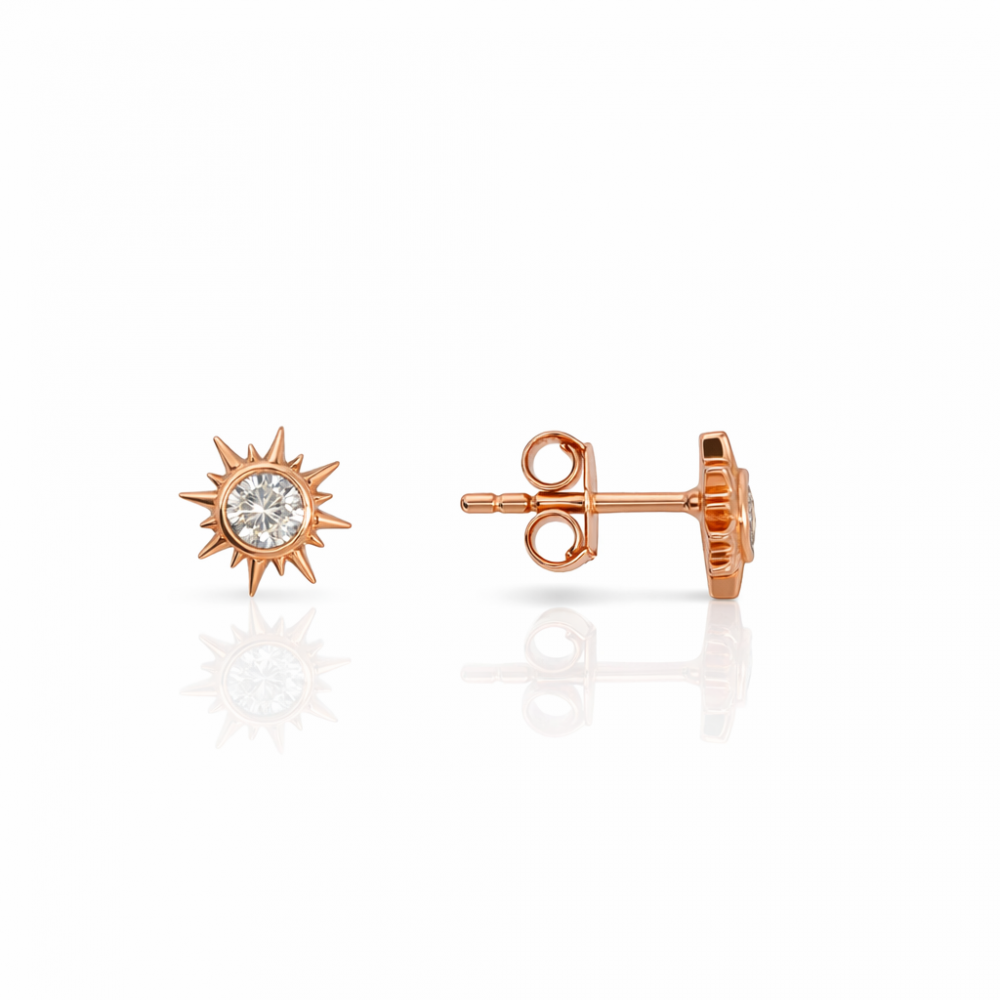 Golden children's earrings