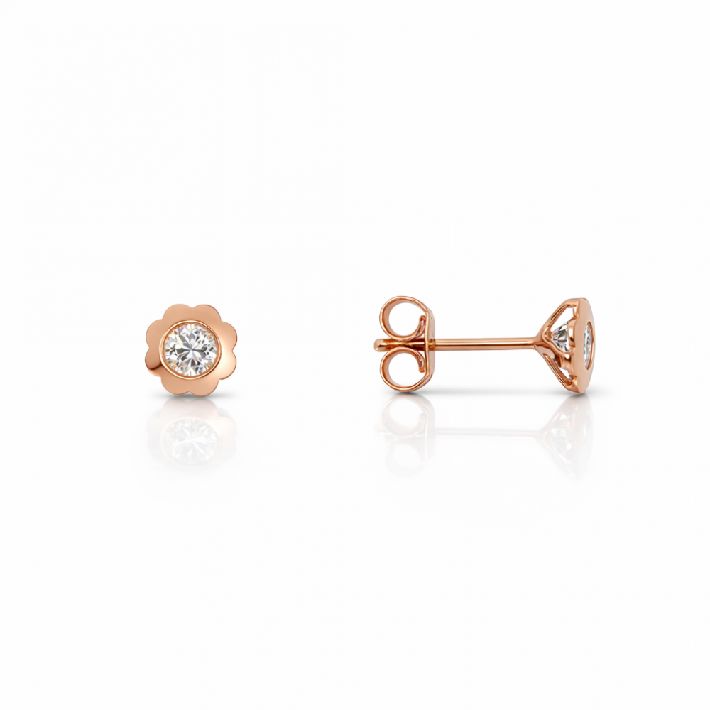 Golden children's earrings