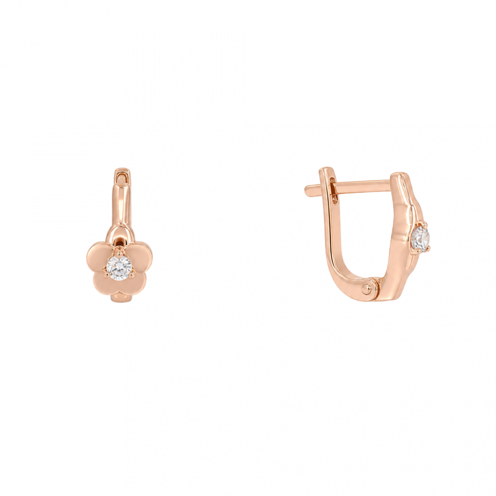 Golden children's earrings