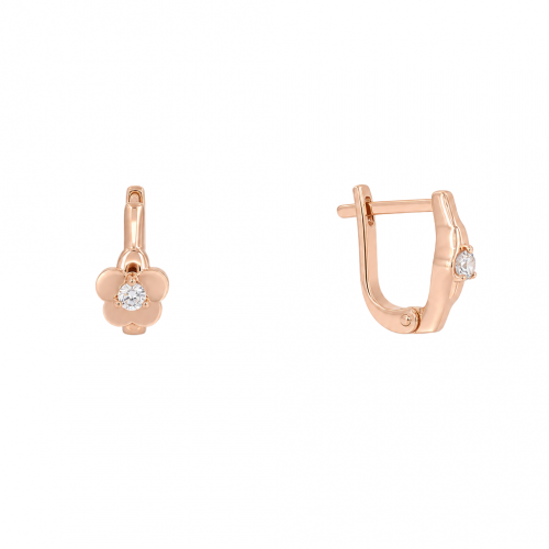 Golden children's earrings