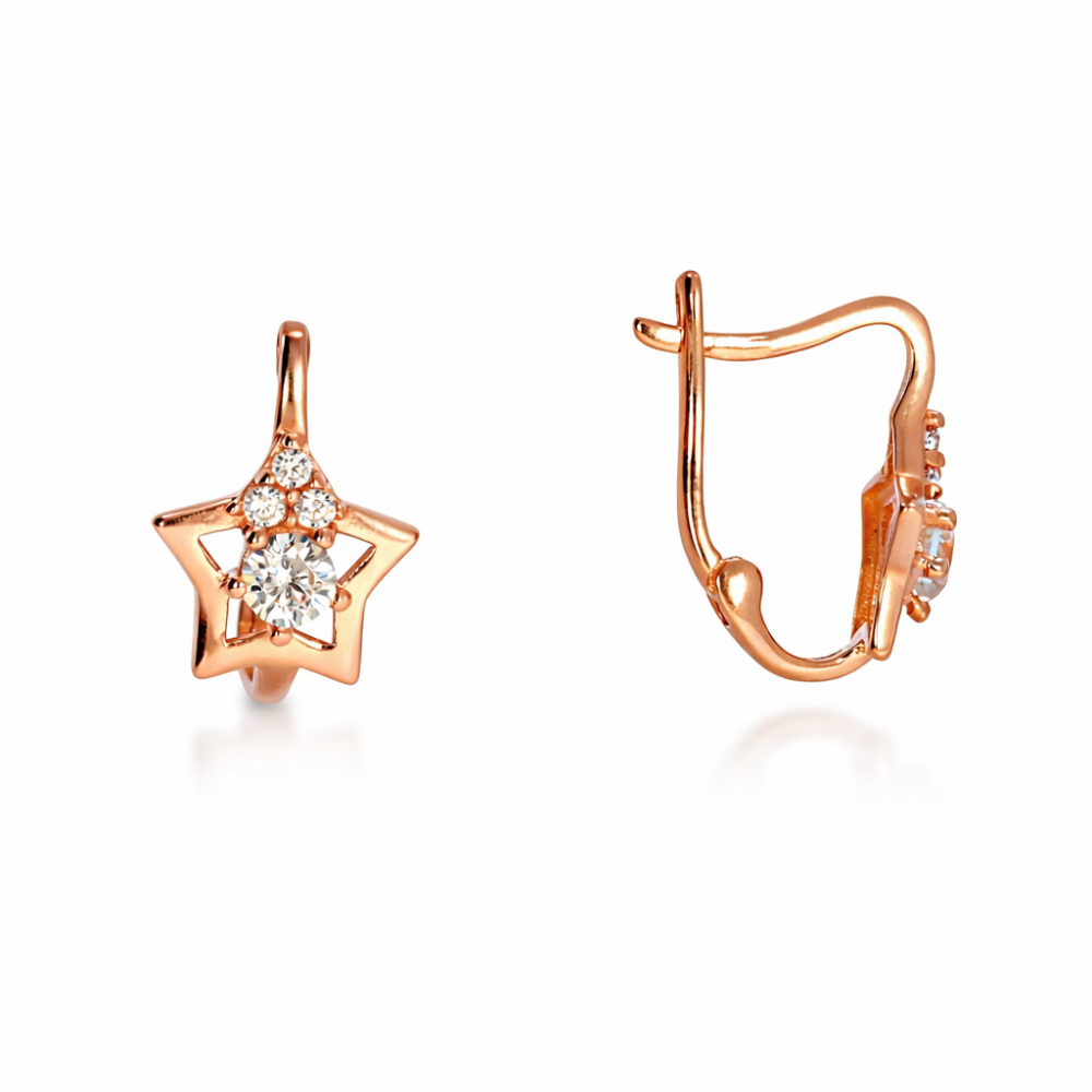 Golden children's earrings