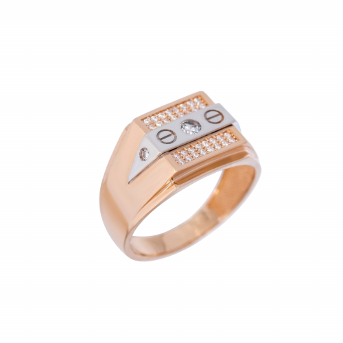 Vyriškas auksinis žiedas