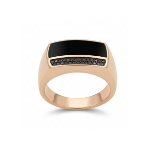 Golden men's ring
