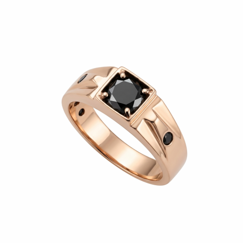 Golden men's ring