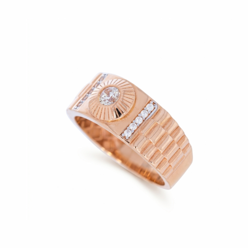 Golden men's ring