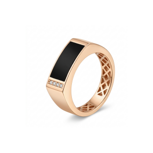 Golden men's ring