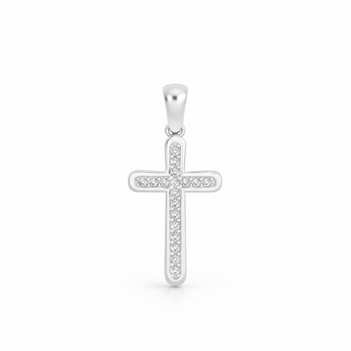 Серебряный кулон ,,Крестик