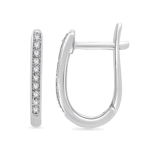 Gold earrings with diamonds