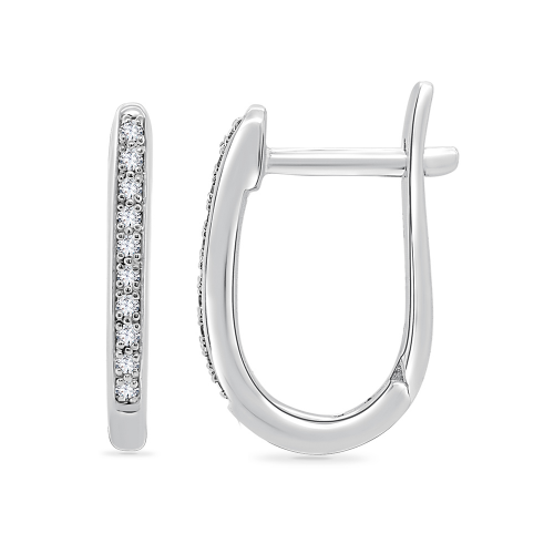 Gold earrings with diamonds