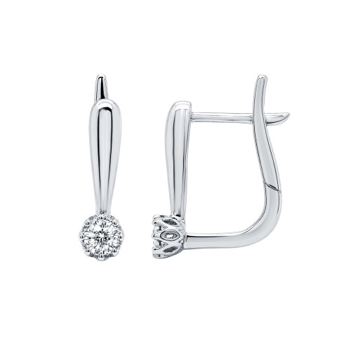 Gold earrings with diamonds