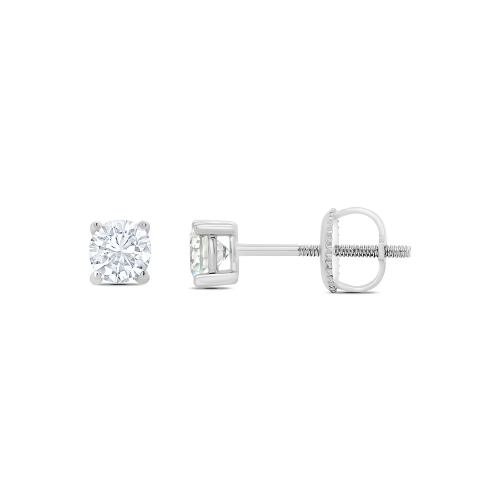 Gold earrings with diamonds