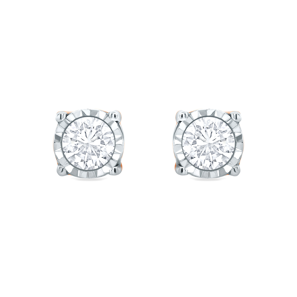 Golden earrings with precious stones