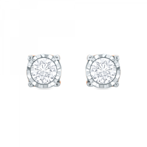 Golden earrings with precious stones