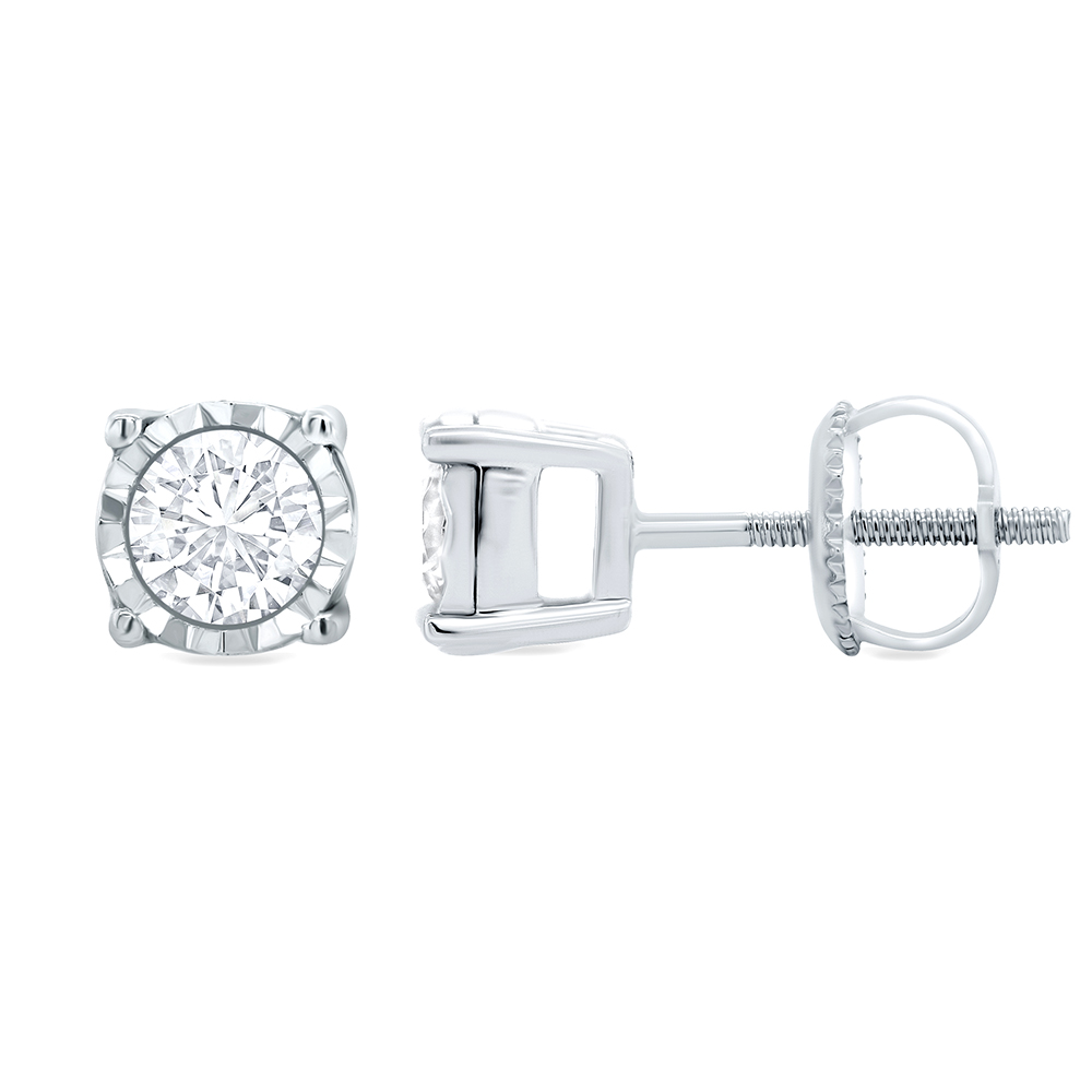 Golden earrings with precious stones