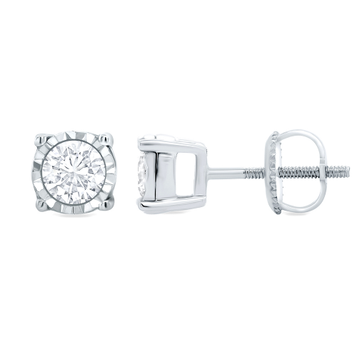 Golden earrings with precious stones