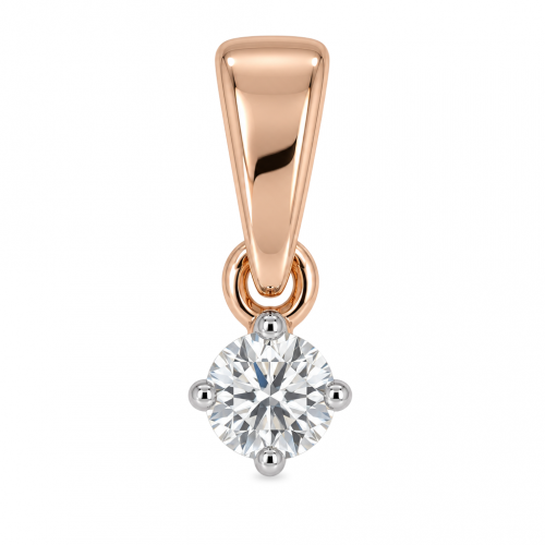 Golden pendant with with diamond