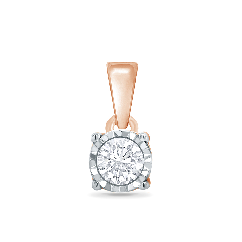 Golden pendant with with diamond