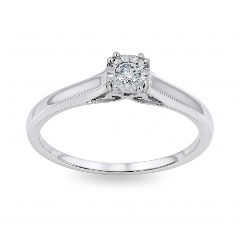 Gold ring with diamond
