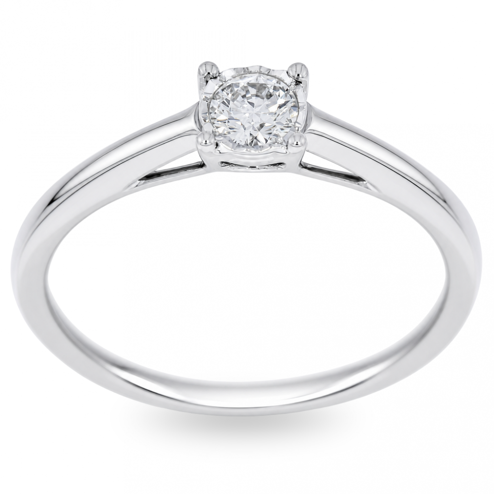 Gold ring with diamond