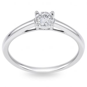 Gold ring with diamond