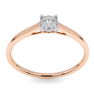Gold ring with diamond