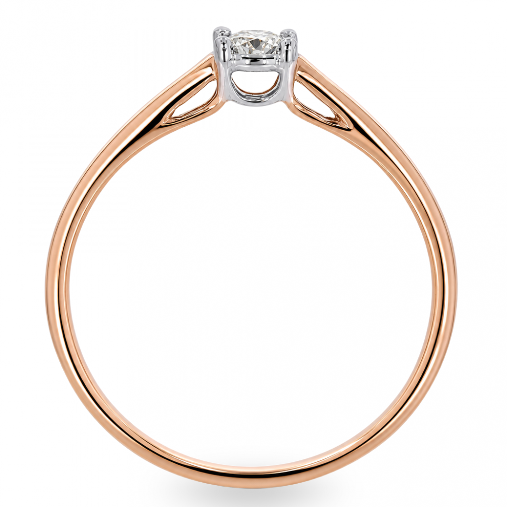 Gold ring with diamond