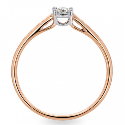 Gold ring with diamond