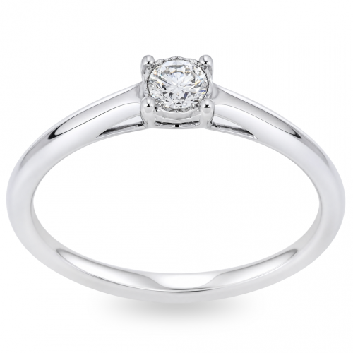 Gold ring with diamond
