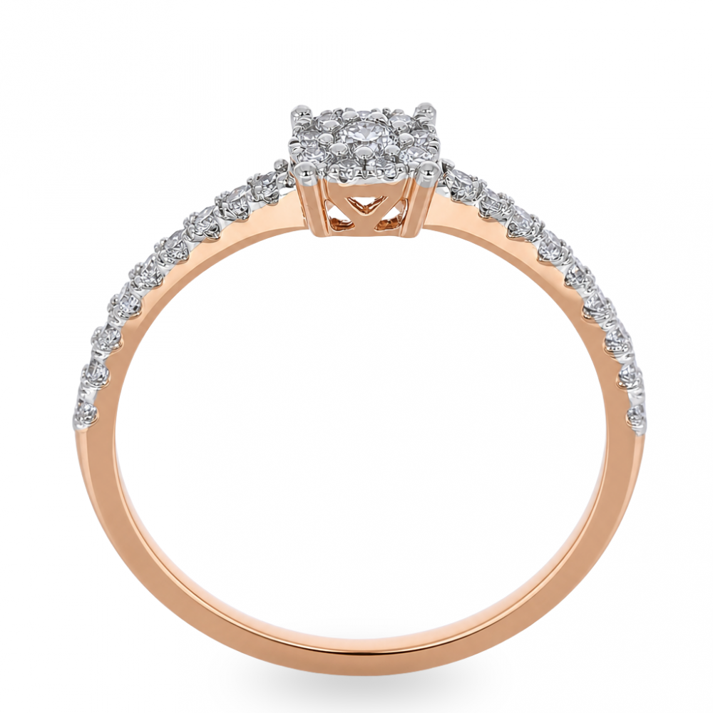 Gold ring with diamond