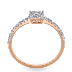 Gold ring with diamond