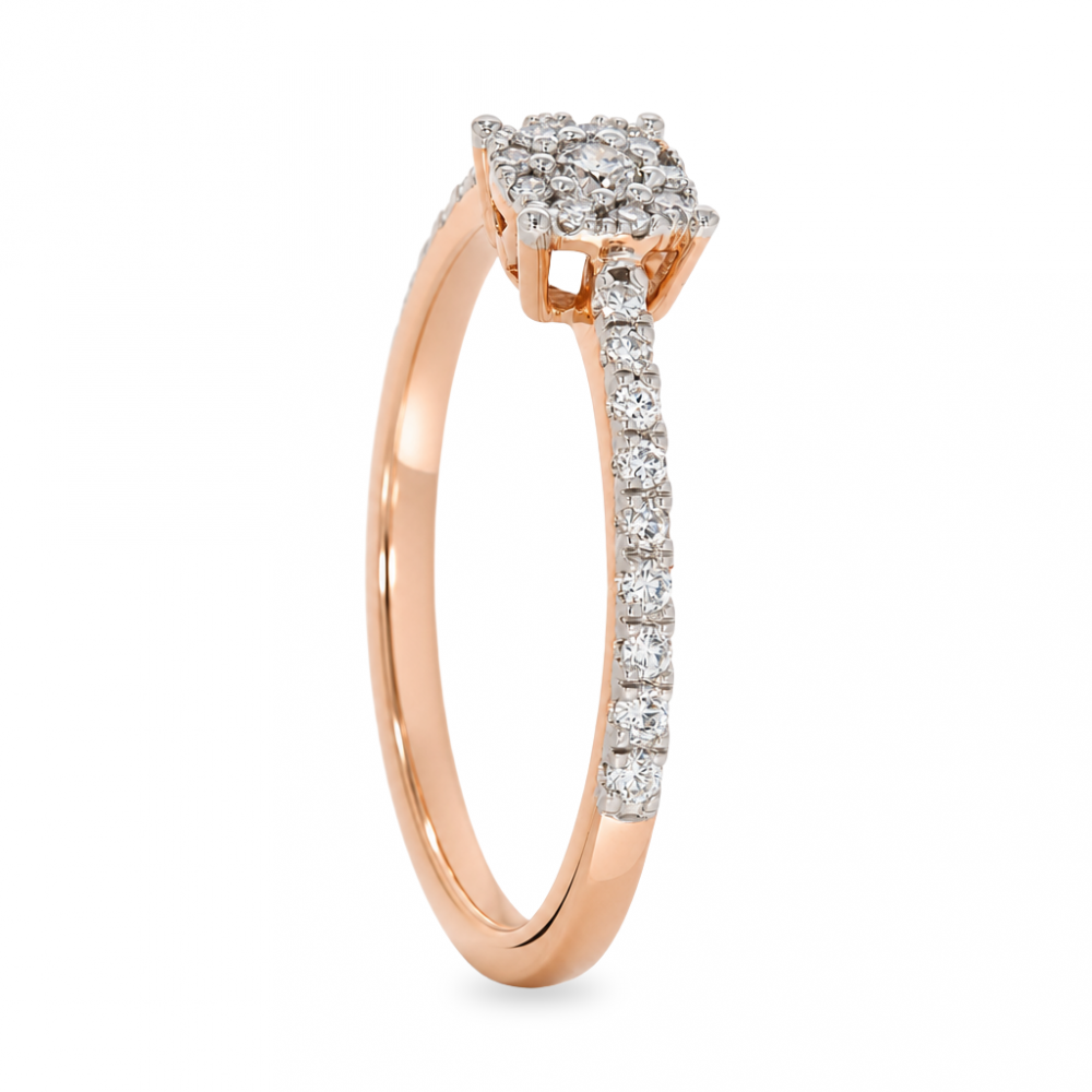 Gold ring with diamond