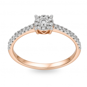 Gold ring with diamond