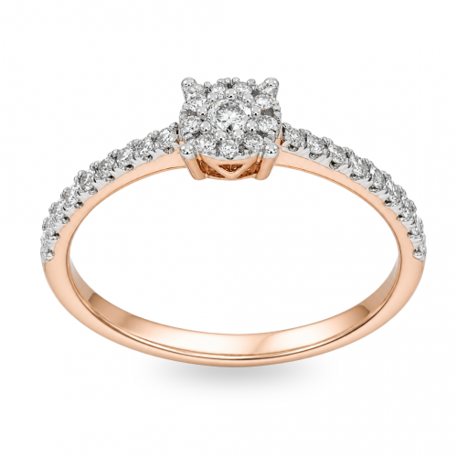 Gold ring with diamond