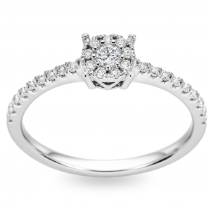 Gold ring with diamond