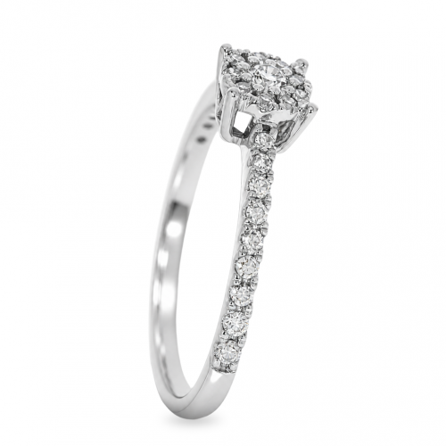 Gold ring with diamond