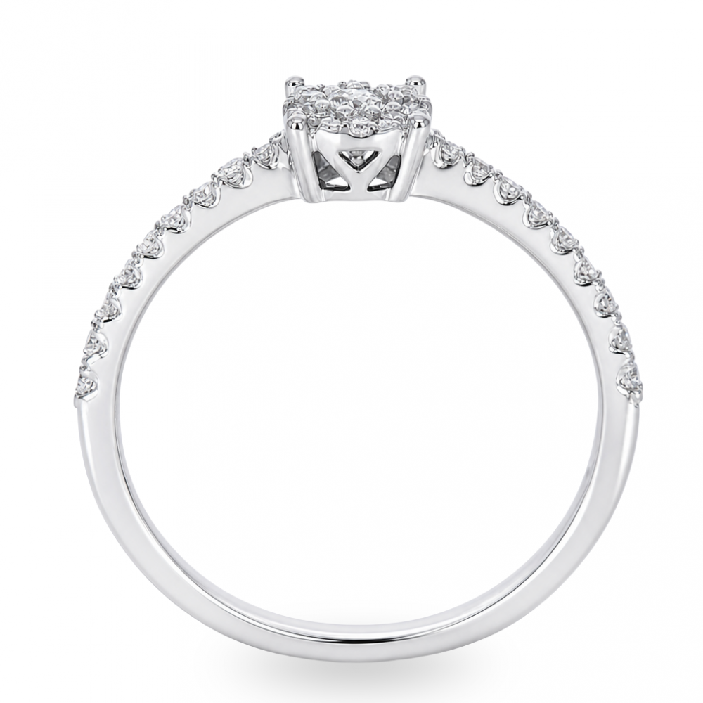 Gold ring with diamond
