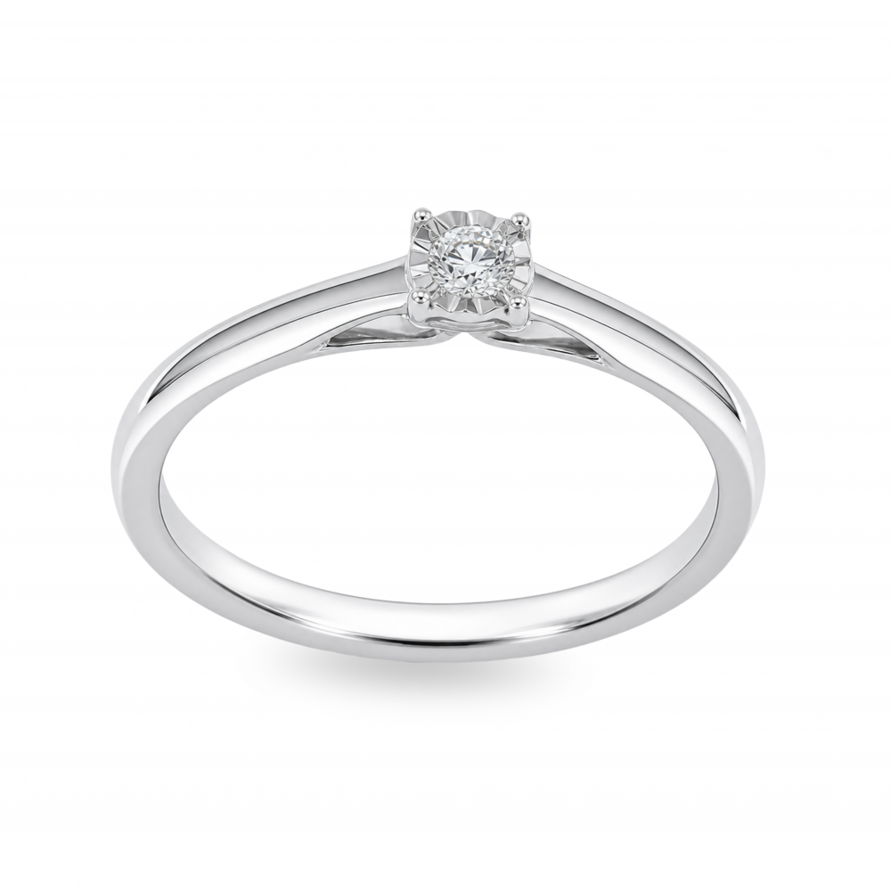 Gold ring with diamond