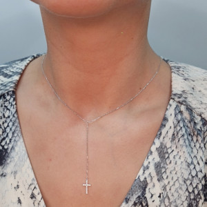 Gold chain with zircon