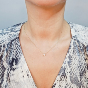 Gold chain with zircon