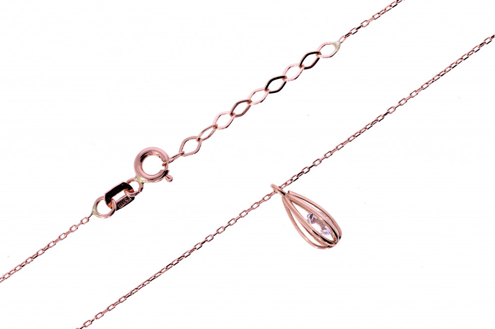 Kuldkaelakett tsirkoonidega