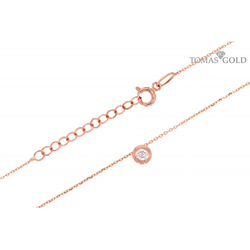Gold chain with zircon