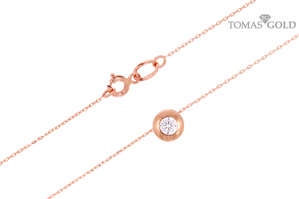 Auksinė grandinėlė su cirkoniu