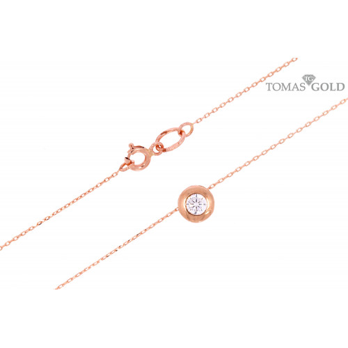 Золотая цепочка с цирконом