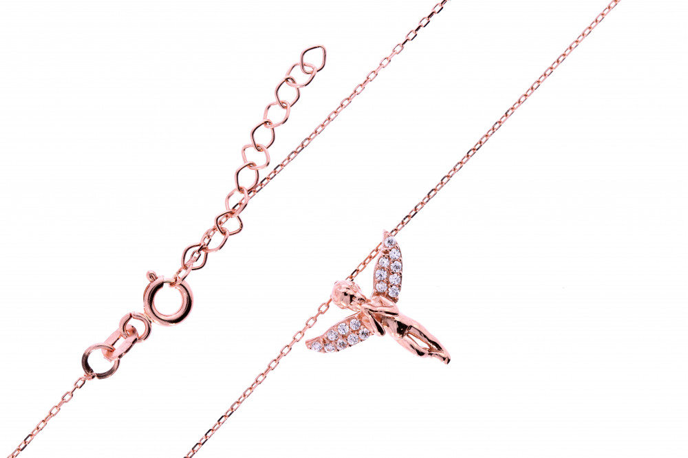Gold chain with zircon