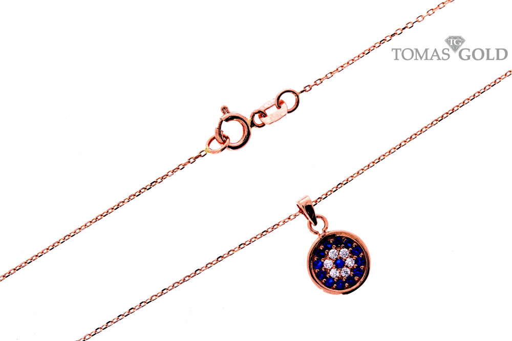 Gold chain with zircon