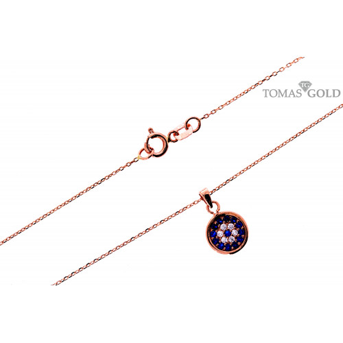 Gold chain with zircon
