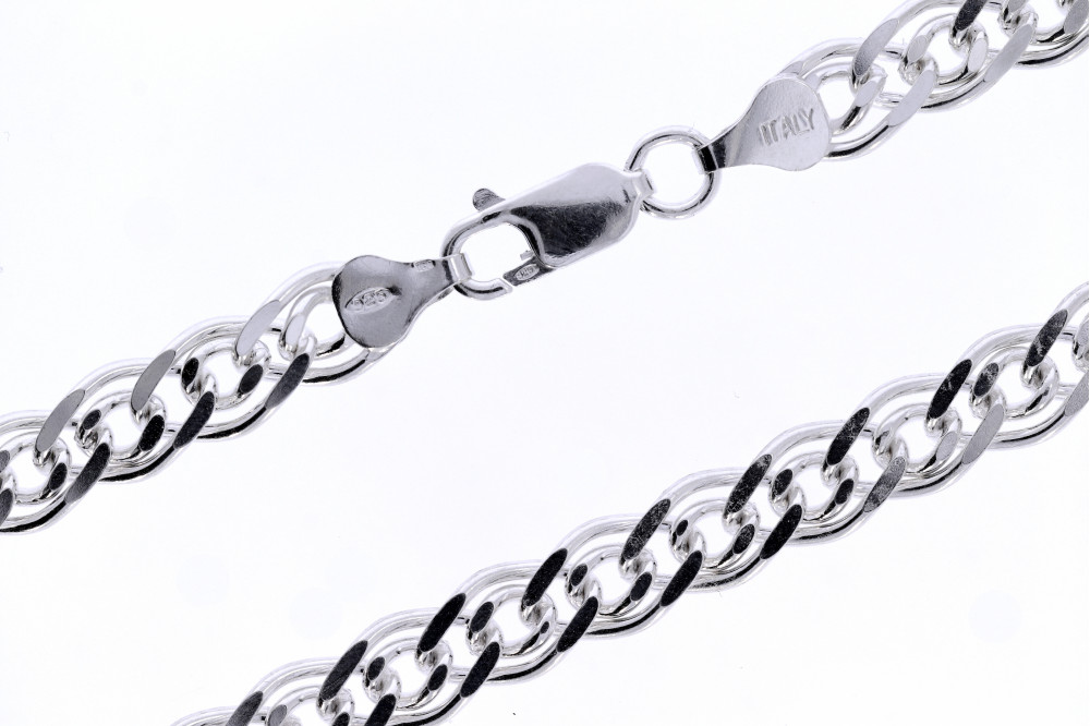 Серебряная цепочка плетение мона лиза