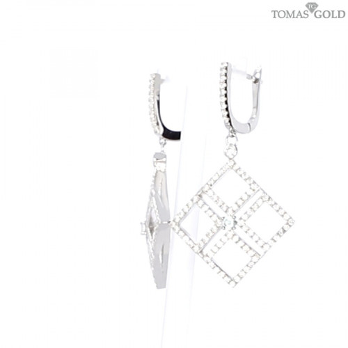 Серебряные серьги с цирконом