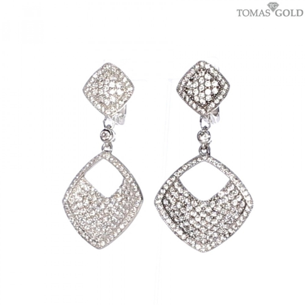 Серебряные серьги с цирконом