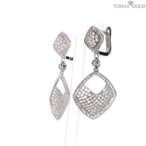 Hõbekõrvarõngad tsirkoonidega